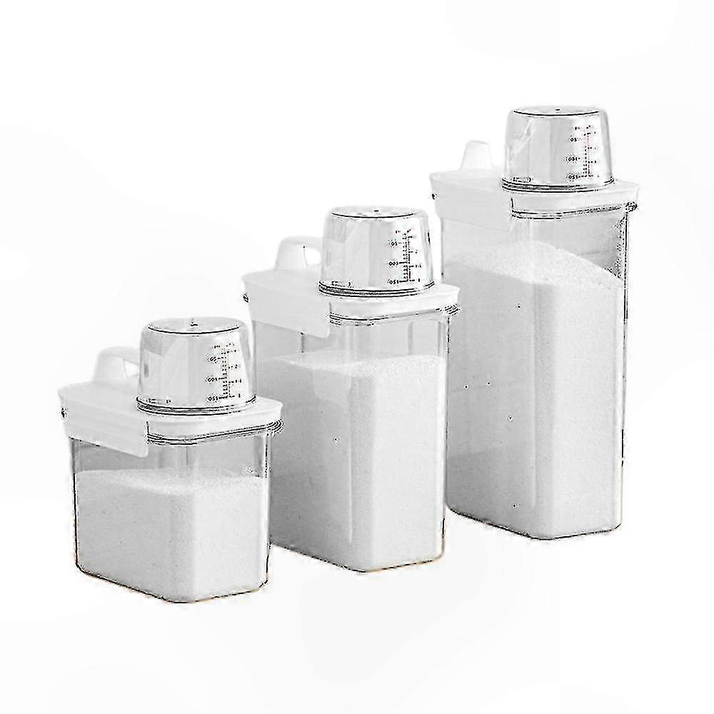 Clear Airtight Storage Box for Laundry Detergent Powder with Secure Seal