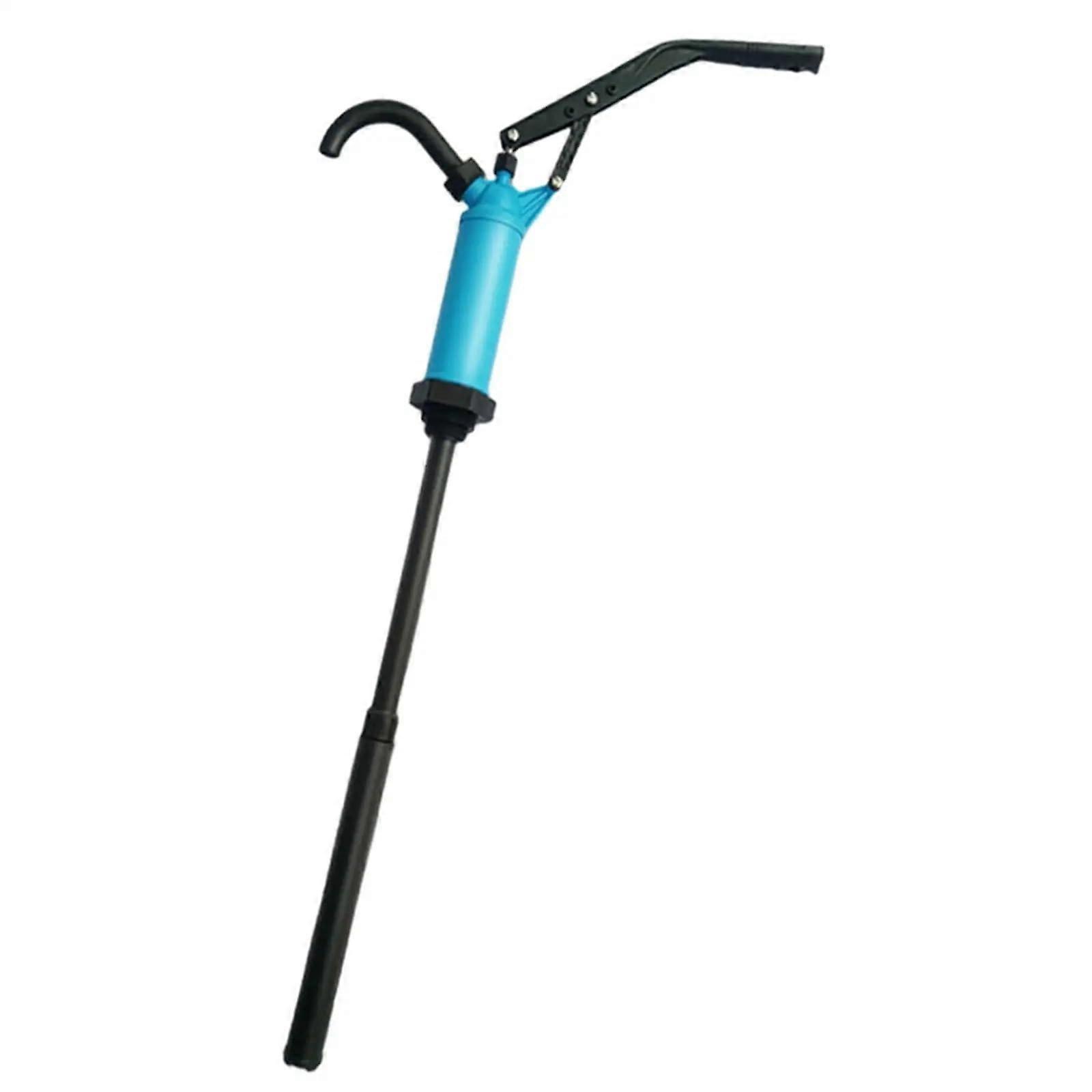 Leveraction drum pump for heating oil, gasoline, diesel, and liquids (Blue)