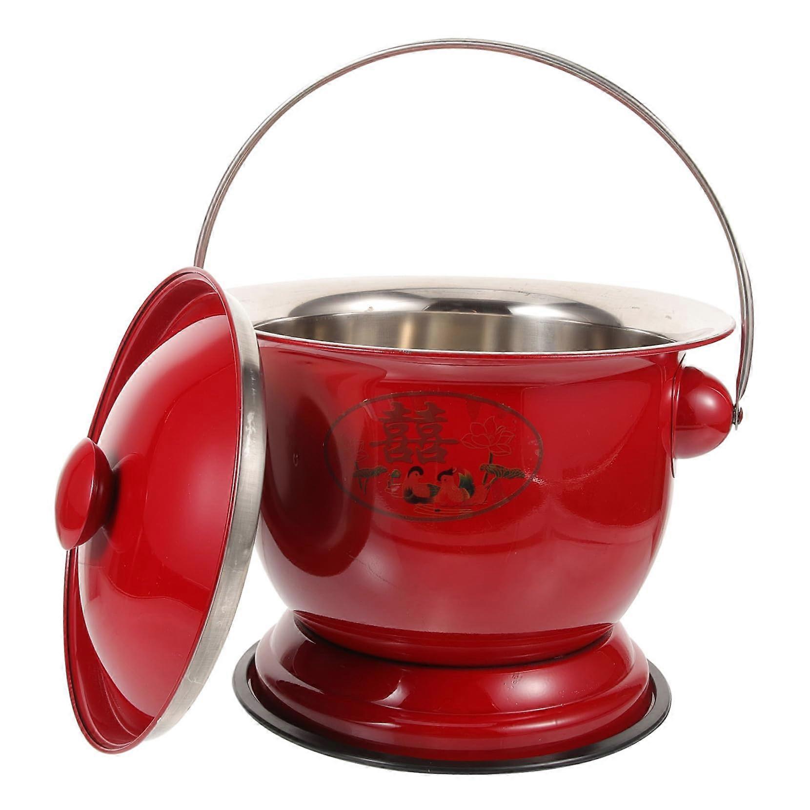 Portable Spittoon with Lid, Reusable Bedpan for Seniors and Travel Urinal for OntheGo Use