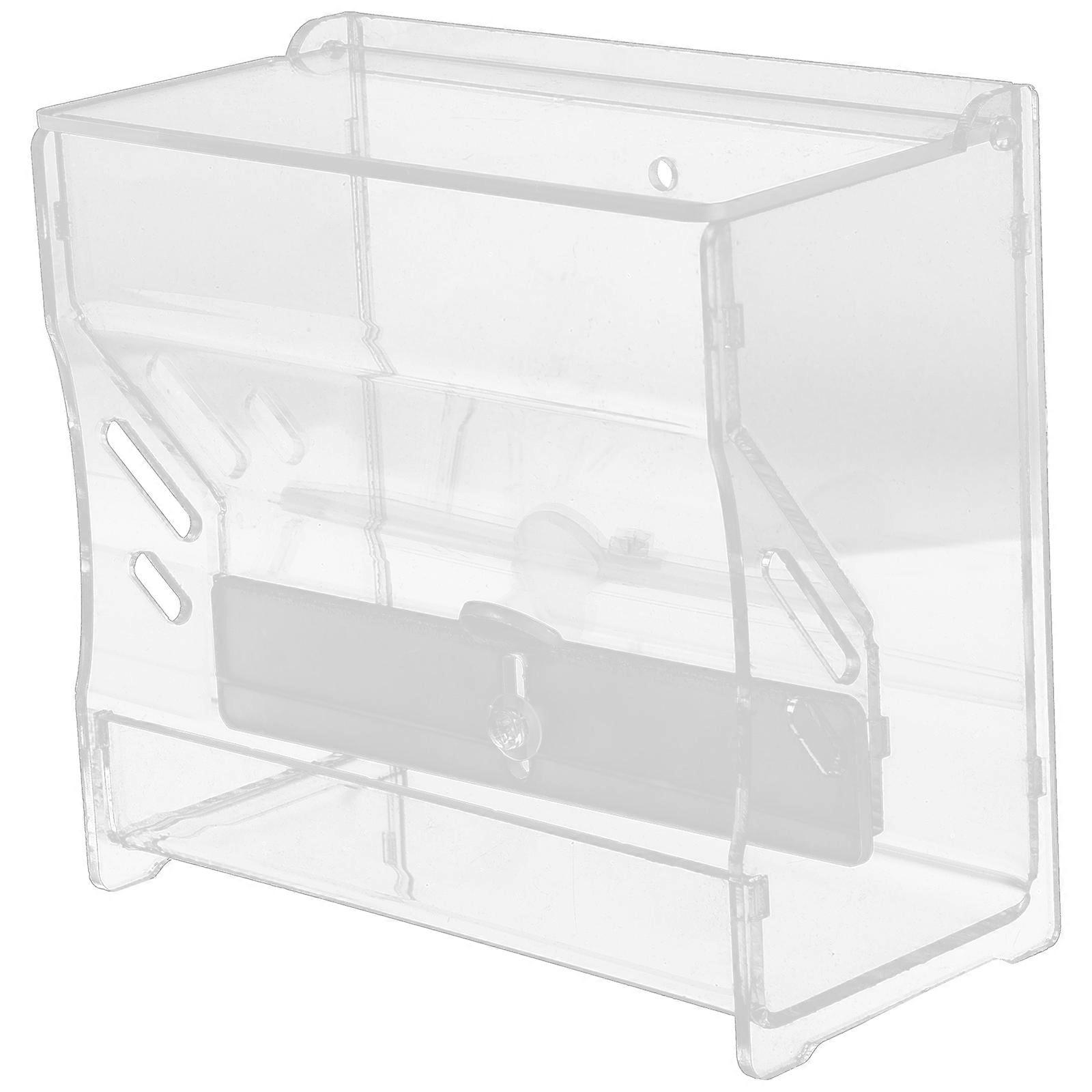Rectangular Clear Bird Food Box Rutin Chicken Automatic Food Feeder Acrylic Structure 1Set