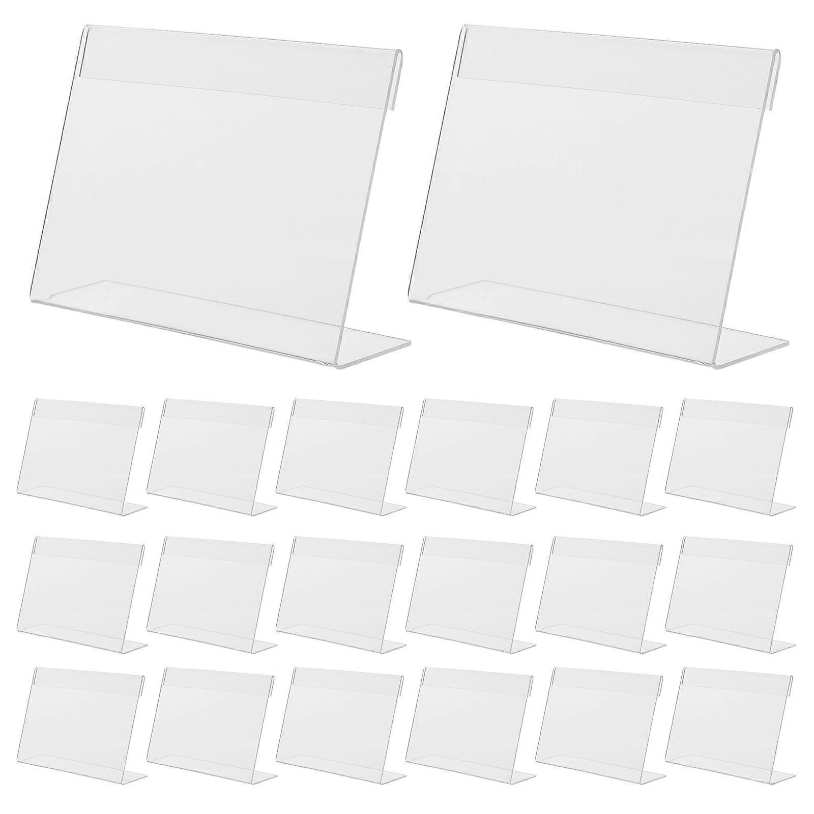 Clear Acrylic Shelf Label Holders   Sturdy Transparent Display Stands for Price Tags, Compatible with Counters & Refrigerators, Ideal for