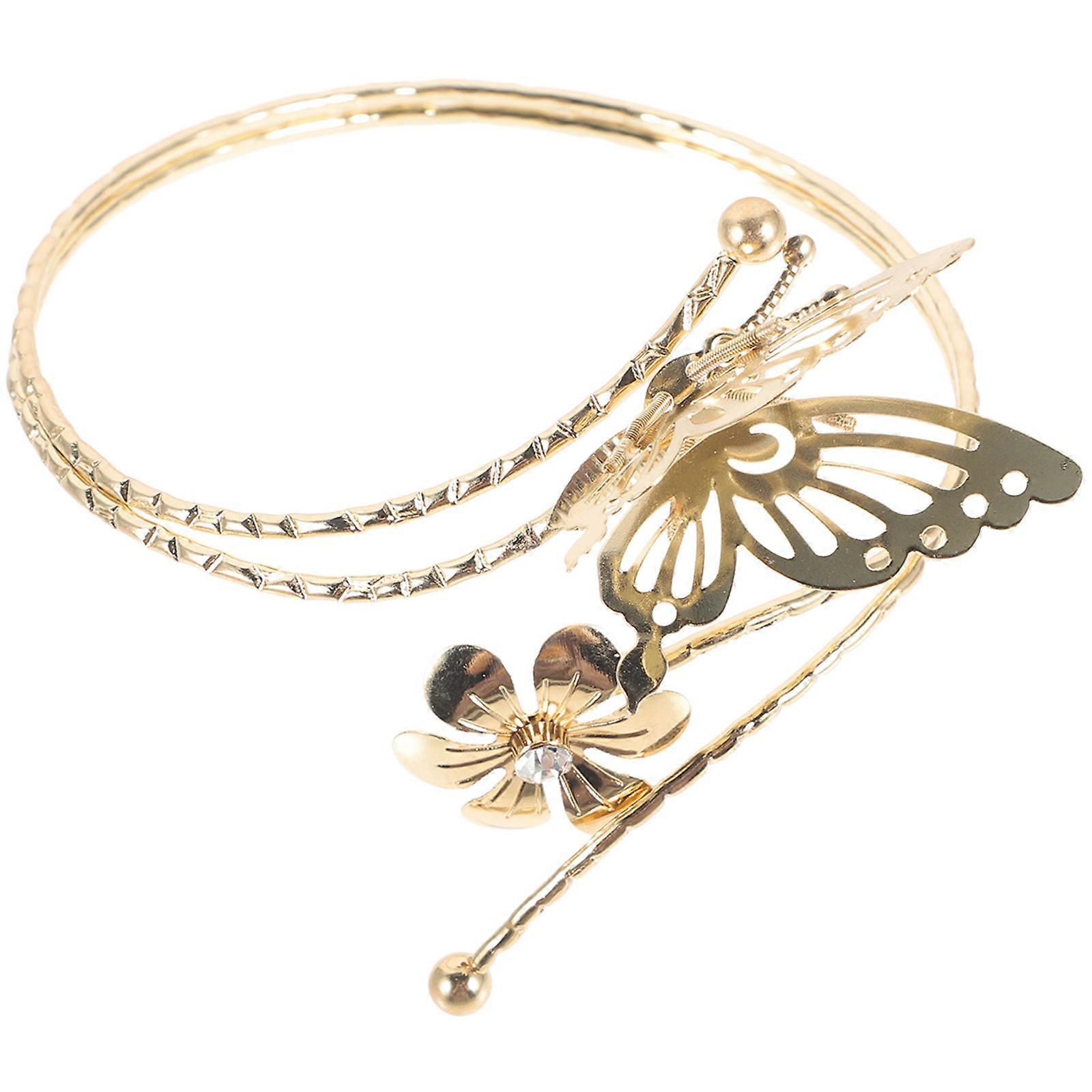 Butterfly Shaped Curtain Holdback Fastener Golden Color for Decoration 6 Pieces