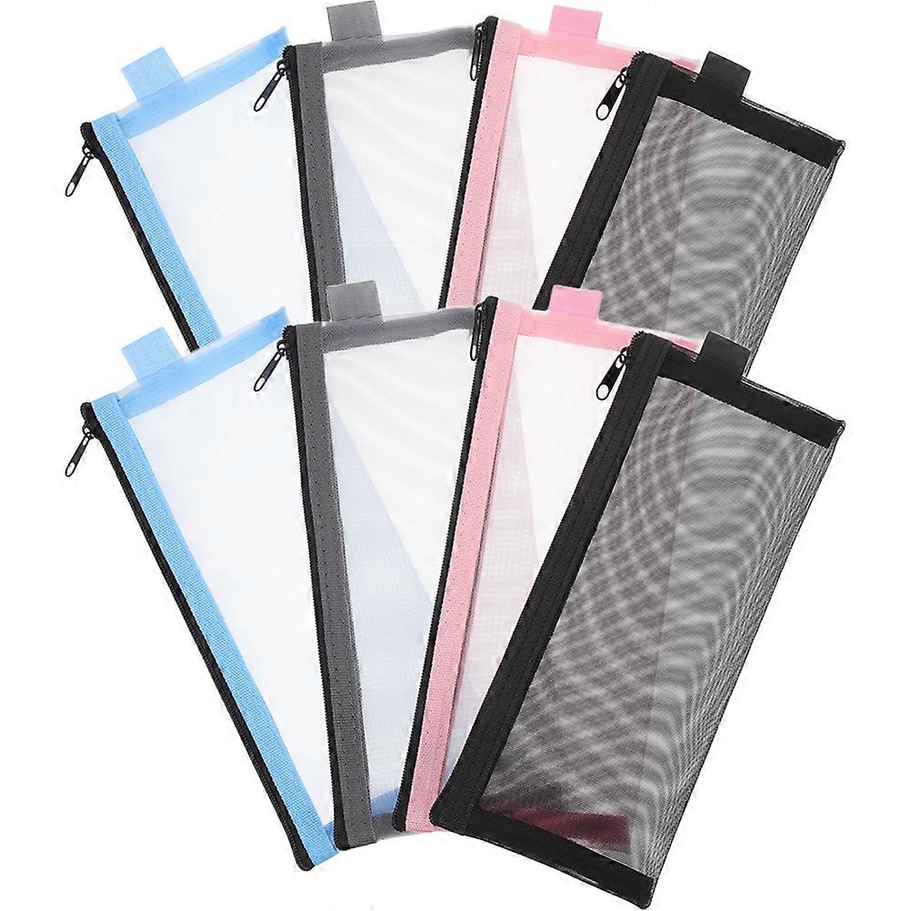 Adorable Pencil Case with Large Capacity for Kids and Students in Assorted Colors Made of Nylon 8 Pieces