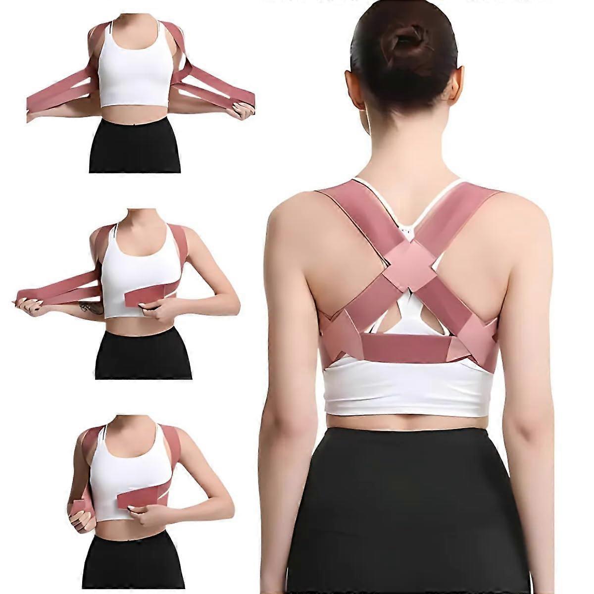 Defect Correction Holder for Straight Back Pink  Orthopaedic Correction Strap, Support for Healthy Spine, Size L