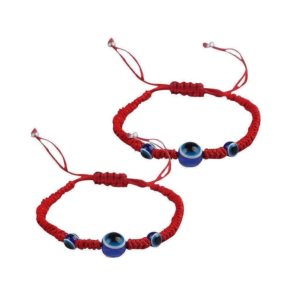 Red Rope Bracelet Women Bracelet for Decoration Use 2Pcs Oriental Style