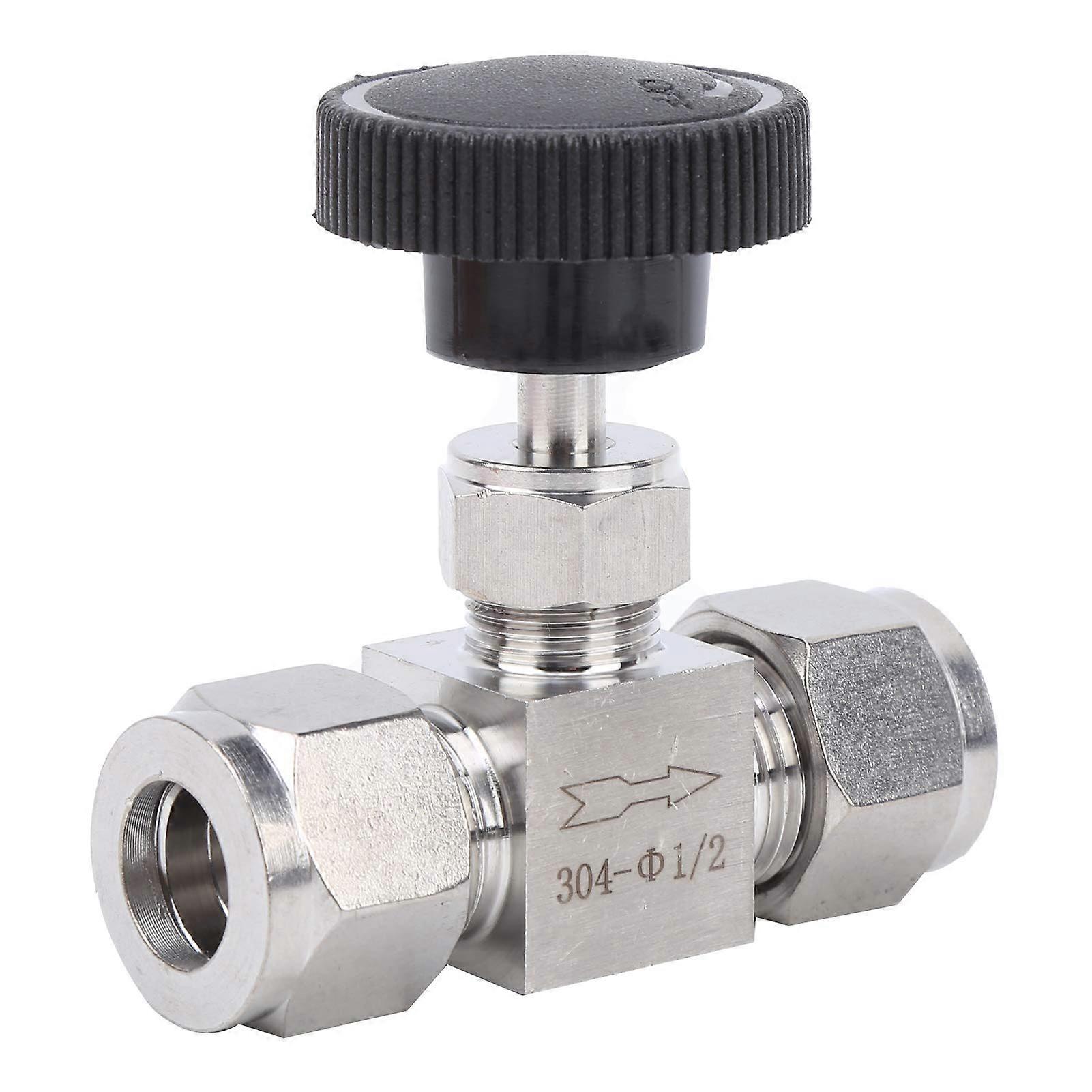 304 Stainless Steel Valve, High Pressure Needle Control for Water Gas, Industrial Ball Valves, Sizes Ф1/8, Ф1/4, Ф3/8, Ф1/2