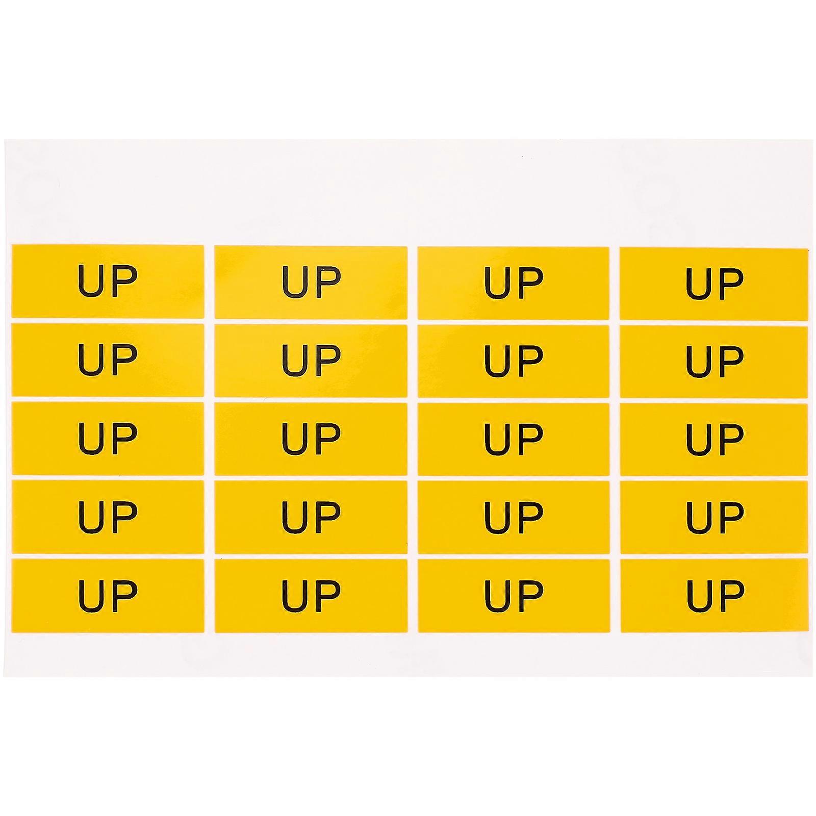 Yellow PVC Device Switch Stickers with Non-setting Adhesive for Baby Use 20pcs