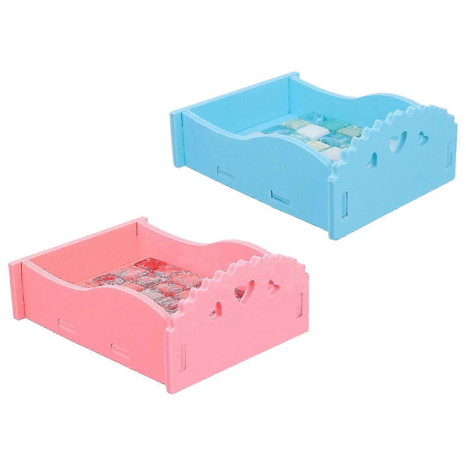 Pet Summer Mat Hamster Summer Bed Cooling Function Small Animals Rectangular Shape Chewing Area 2Pcs