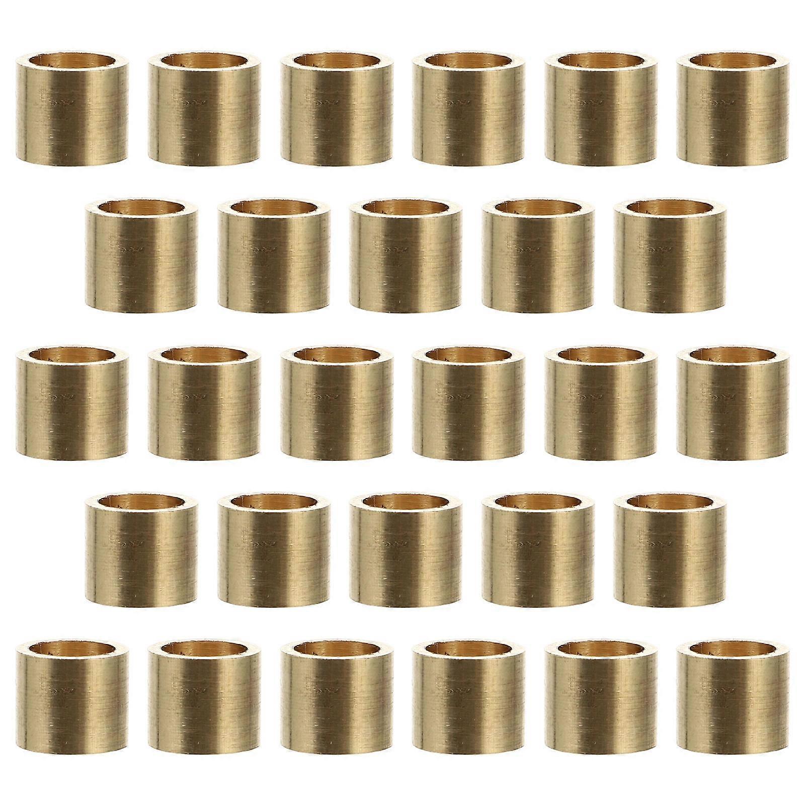 Copper Cue Ferrules For Billiard Cues 20Pcs Replacement Parts For Snooker Equipment Golden Color Durable Design