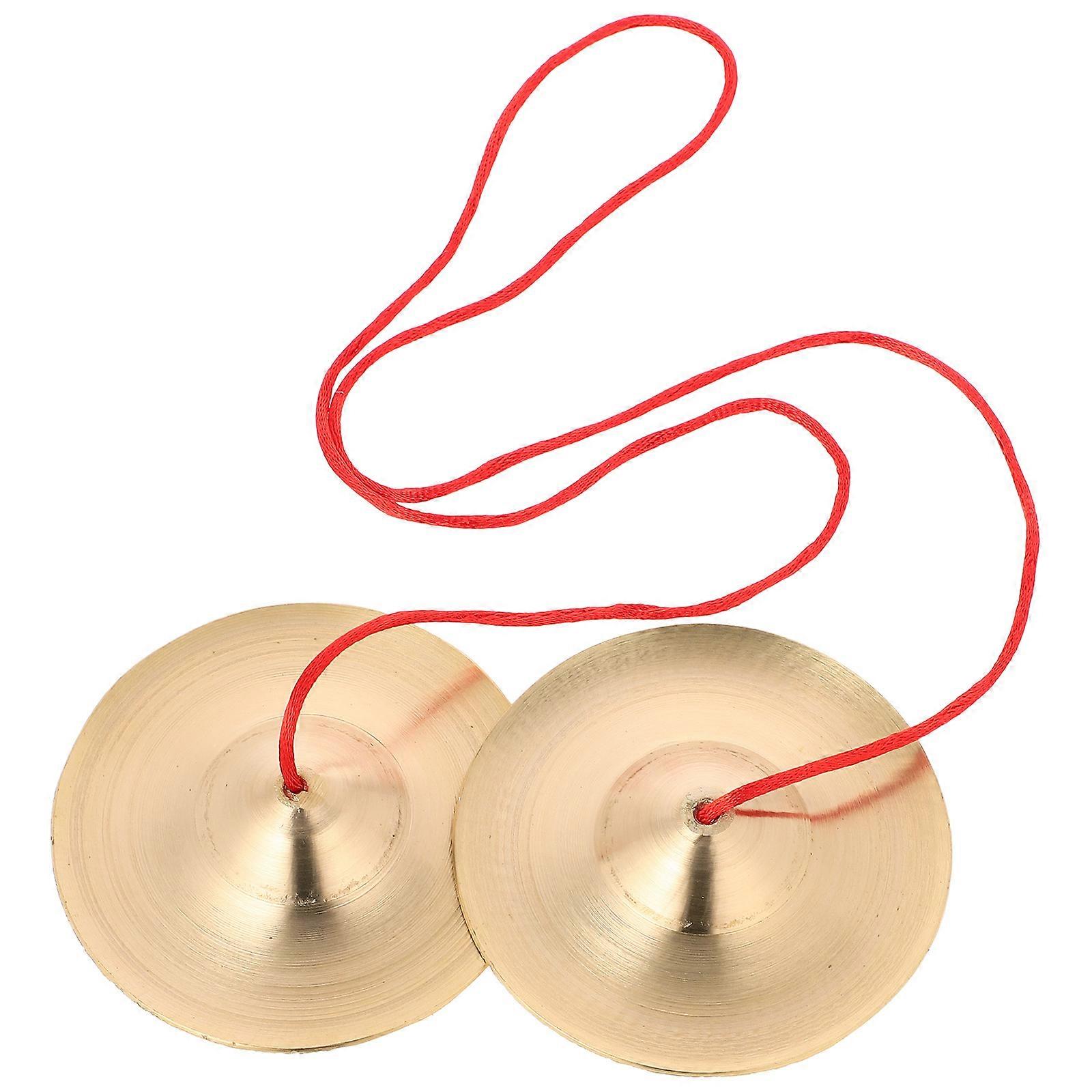 Alloy Finger Cymbals For Music Making In Golden Color Suitable For Kids And Dancers 1 Pair
