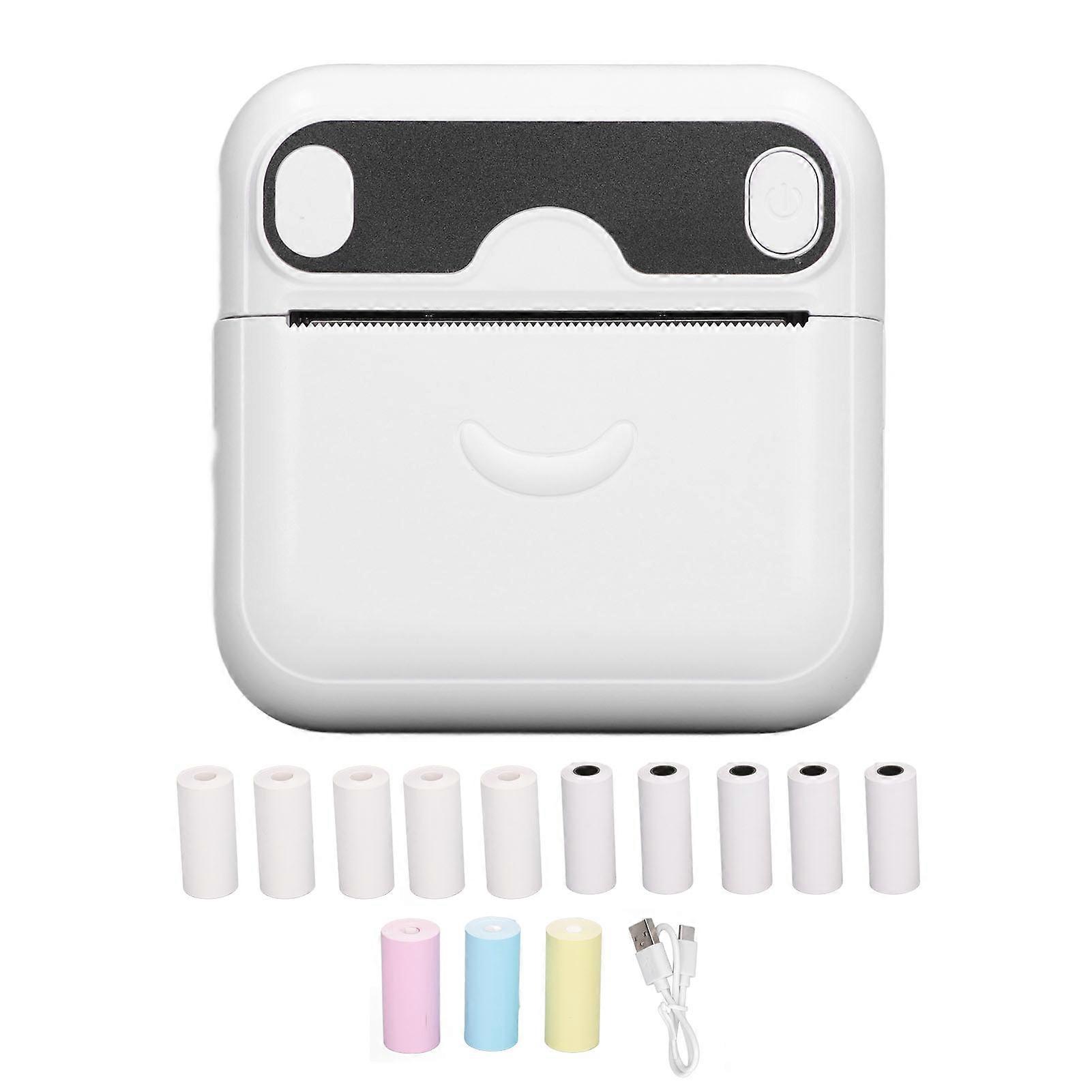 Wrong Question Printer Inkless Portable Wireless Pocket Bluetooth Pocket Thermal Label Printer White Wrong Question Printer Set