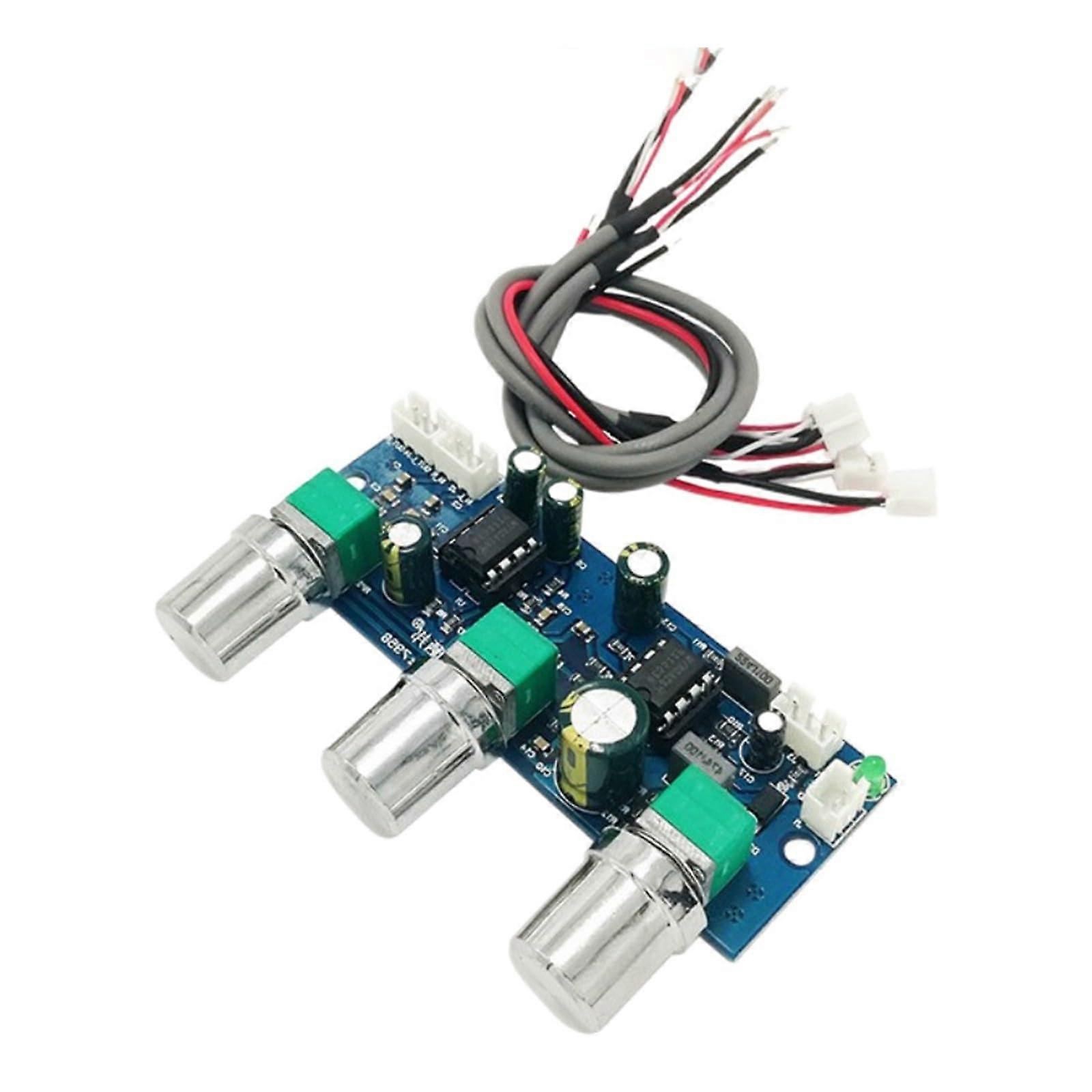 NE5532 2.1Channel Audio Preamp Board LowPass Filter Circuit Subwoofer Control Single Power Filter Audio Board Ref: 4640