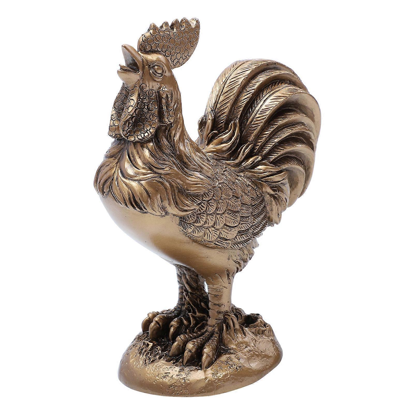 Resin Rooster Statue, Lovely Model with Clear Texture Perfect for