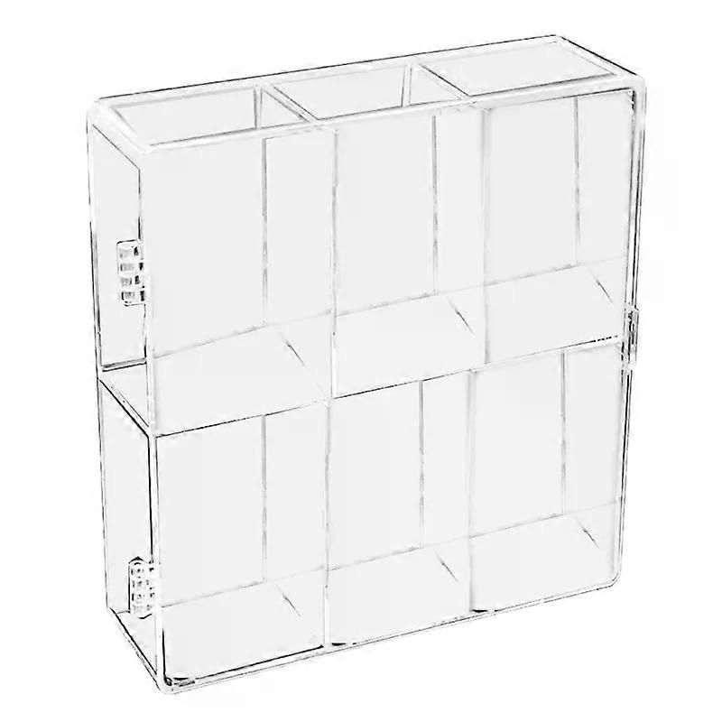 Single Doll Container Cake Stand Clear Dustproof Protective Box for Minifigures Bricks Building Blocks Small Doll Statue
