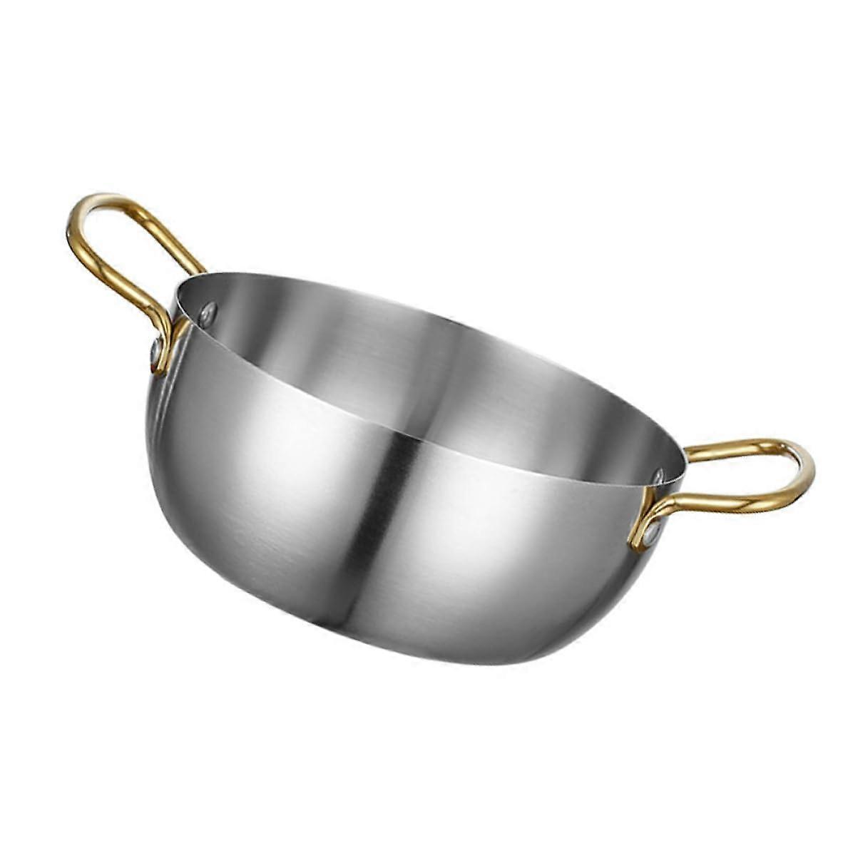 Instant noodle pot with lid, small soup pot for induction cooktops, heatresistant and practical.