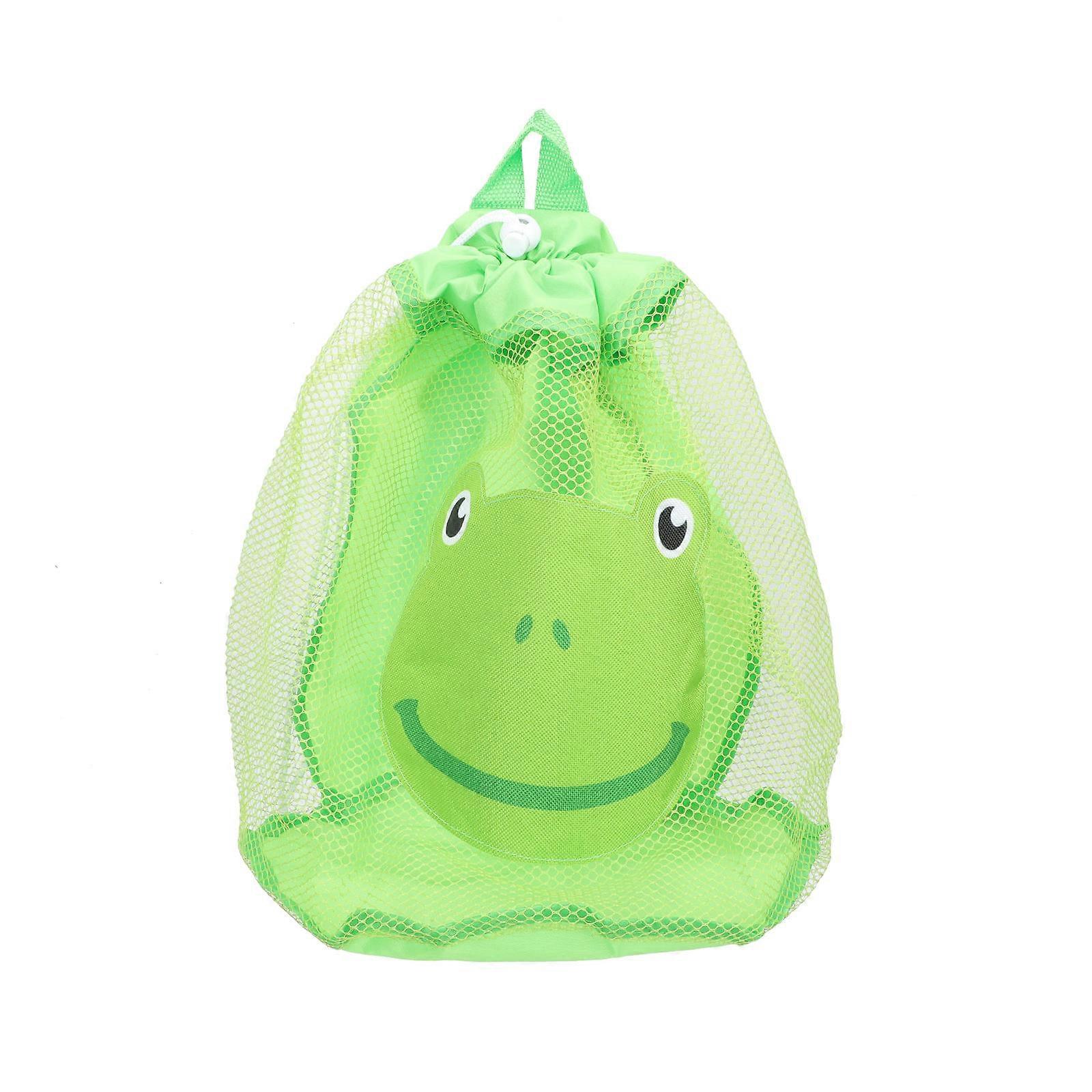 Cartoon Mesh Beach Bag Sand Toys Storage Bag Kids Beach Bag 1 Set Beach Essentials