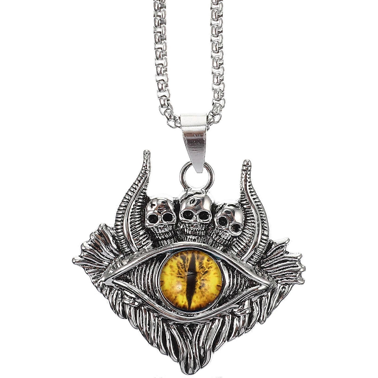 Exaggerated Design Evil Eye Necklace For Stage Performance 60X4cm Decorative 1Set