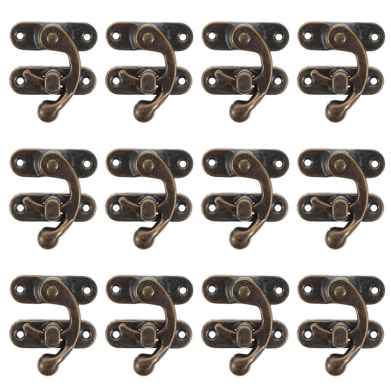 Antique Style Box Hasp Latch Metal Buckle Lock For Jewelry Box Ideal For DIY Projects 50 Pairs Golden Finish