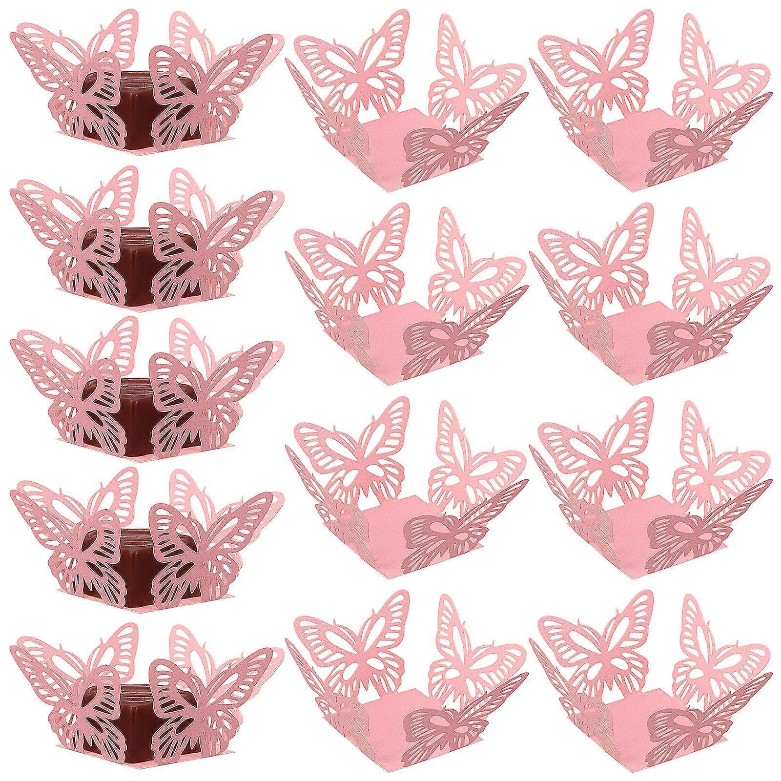 Candy Boxes 50 Pcs Wedding Favor Containers Pink Color Paper Gift Container For Parties Celebrations