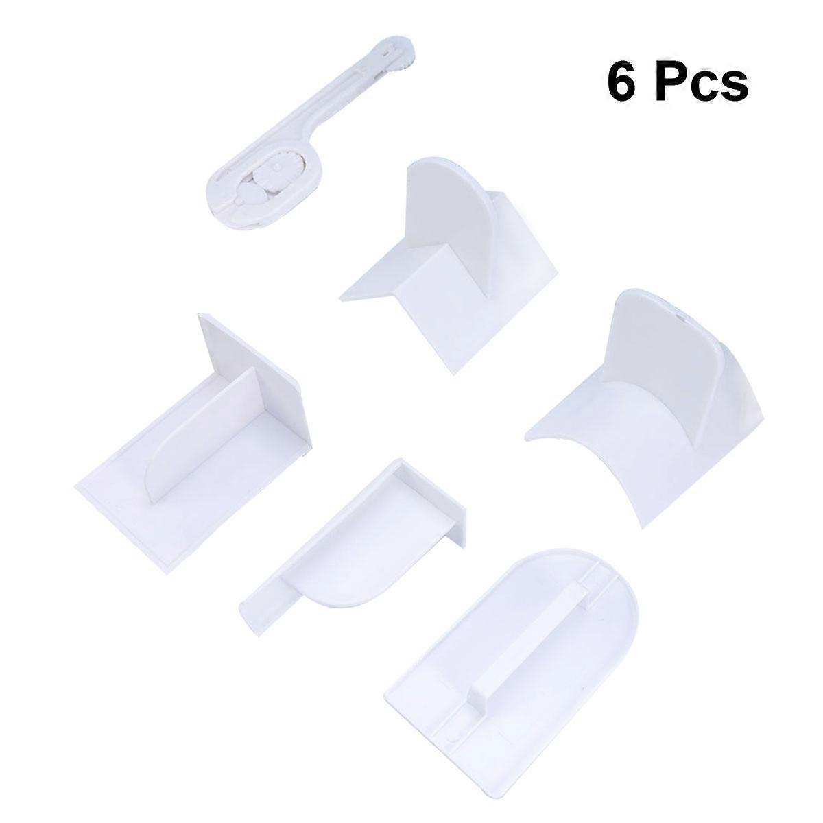 6pcs Fondant Cake Smoother & Pastry Flattener Tools – Dishwasher Safe for Baking, Cake Decoration, and Dessert Preparation