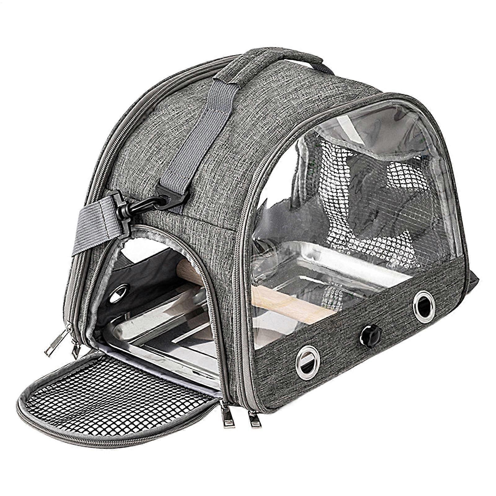 Lightweight Parrot Backpack with Shoulder Strap, Portable Travel Cage for Budgies, Parakeets
