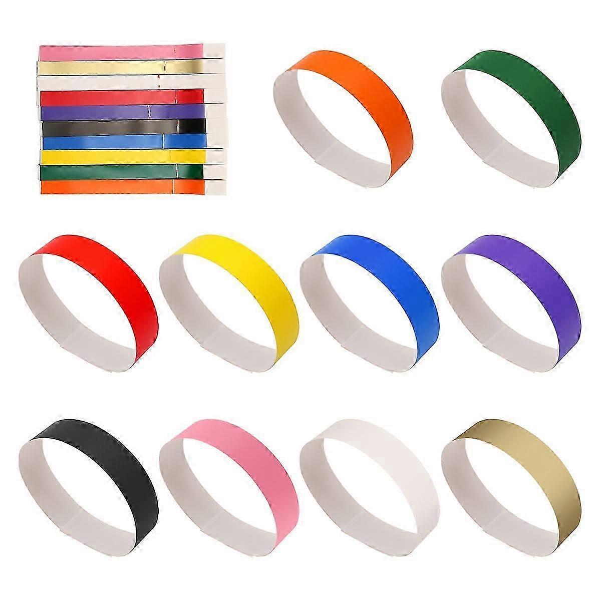 1000 PCS Paper Wristbands Waterproof Neon Wristbands Wristbands for Events Suitable for Parties, Wri