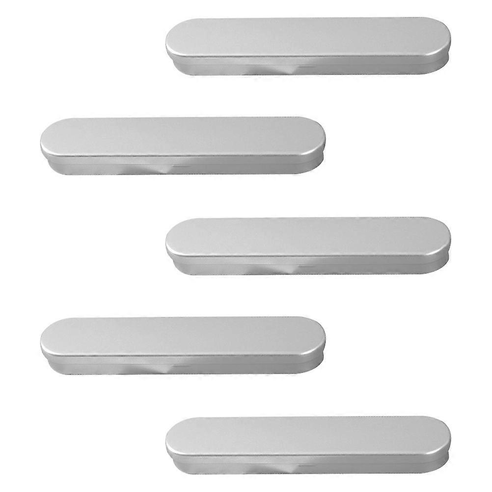 5pcs Tinplate Pen Wrapping Boxes Rectangular Metal Pen Holders Tinplate Cases