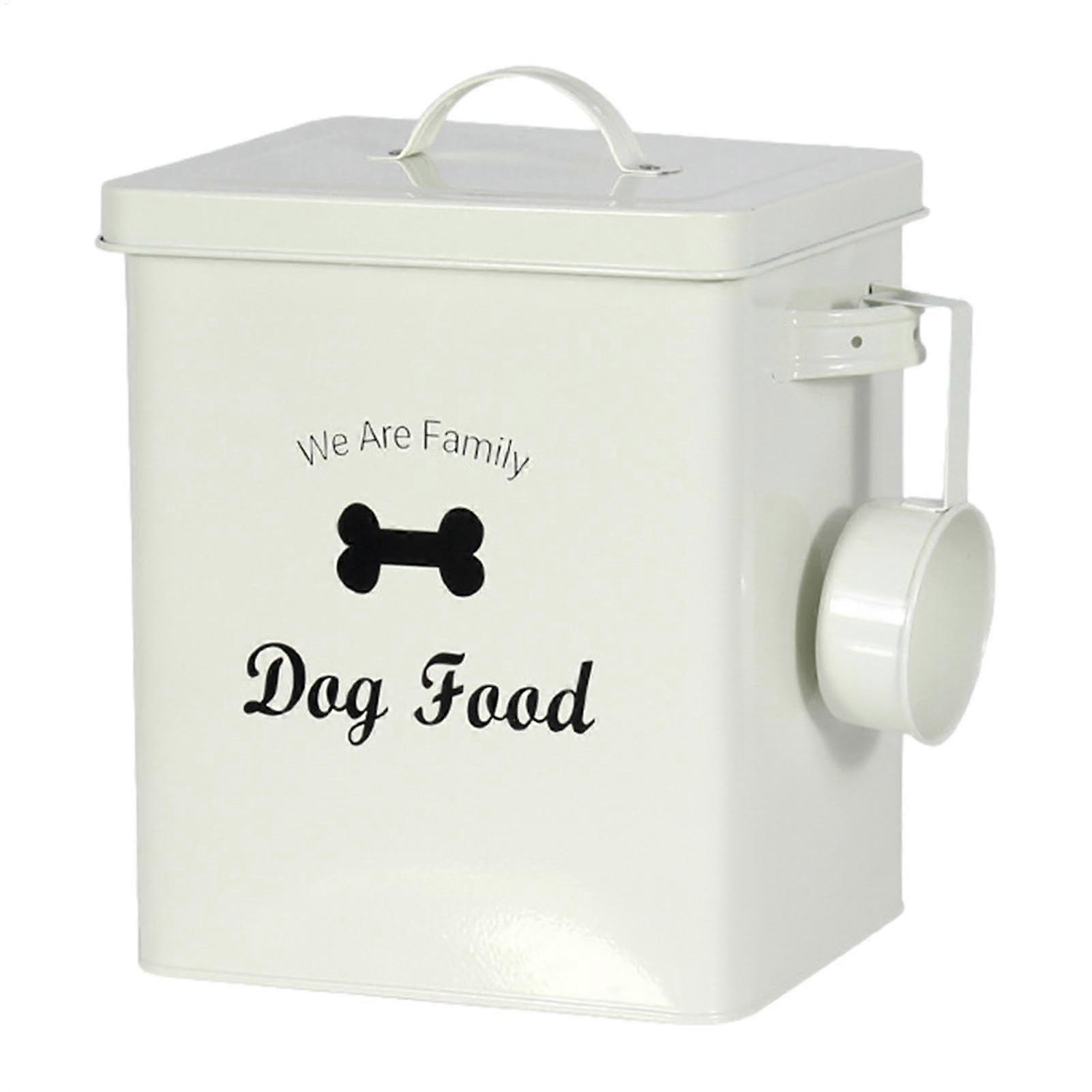 Pet Food Storage Container – Sealed Metal Cat Food Bin with Moisture Resistance, Handle Design, 5 lb Capacity for Cats