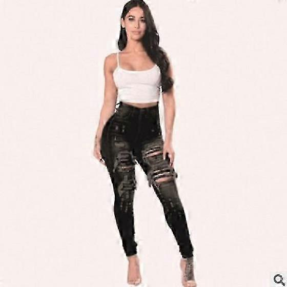 Women's Ripped Jeans Pencil Pants-T2