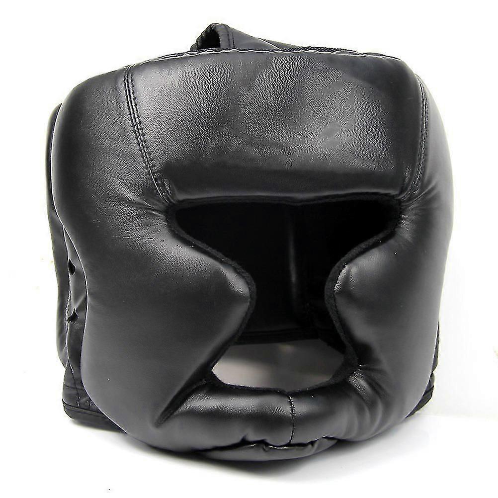Μαύρο κράνος εκπαίδευσης Good Head Guard για προστασία από το Kick Boxing