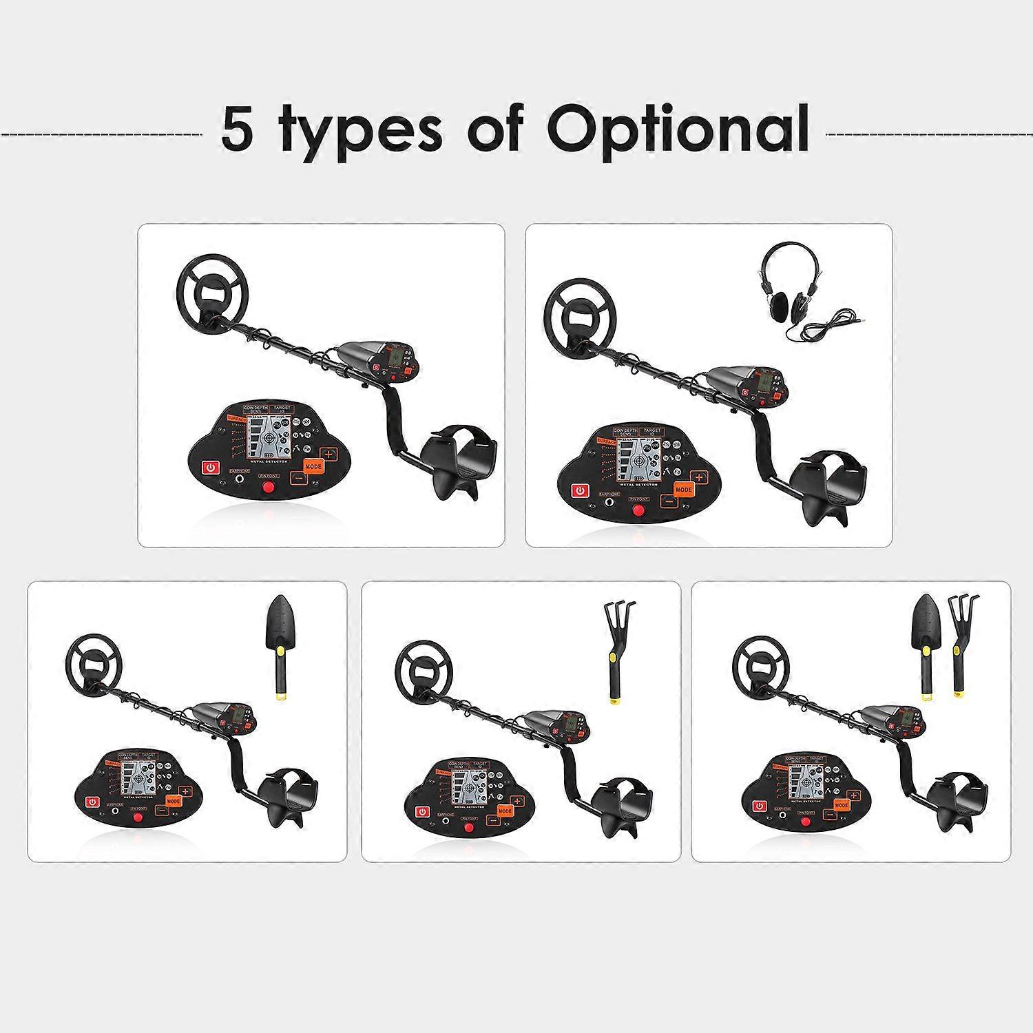 Metal Detector Underground Metal Finder Gold Detector Treasure Hunter Gold Seeker with LCD Display with Headphone