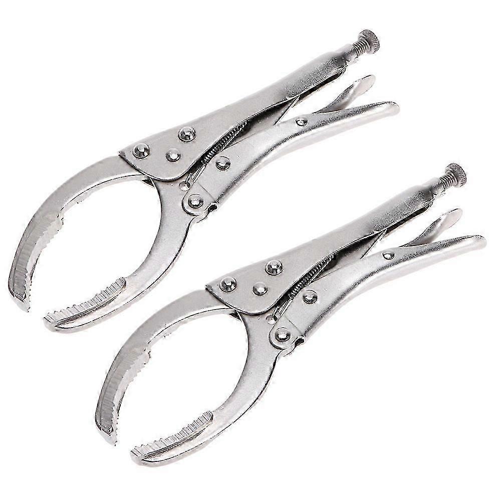 Oil Filter Puller 2Pcs Locking Grip Tool For Mechanic Work And Technician Use Irregular Shaped Head Durable