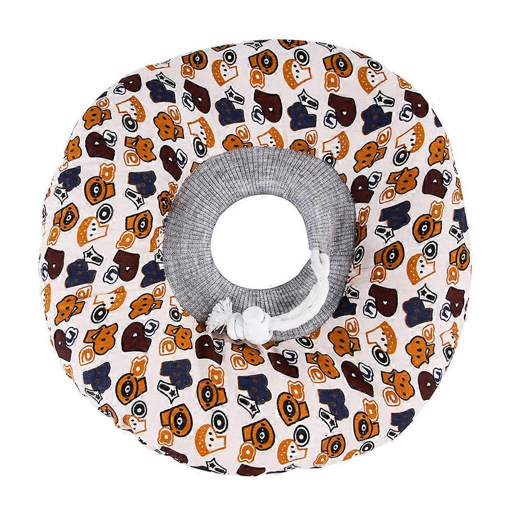 Pet Cat Soft Ring Collar Cover S Size 24cm Adjustable Cotton
