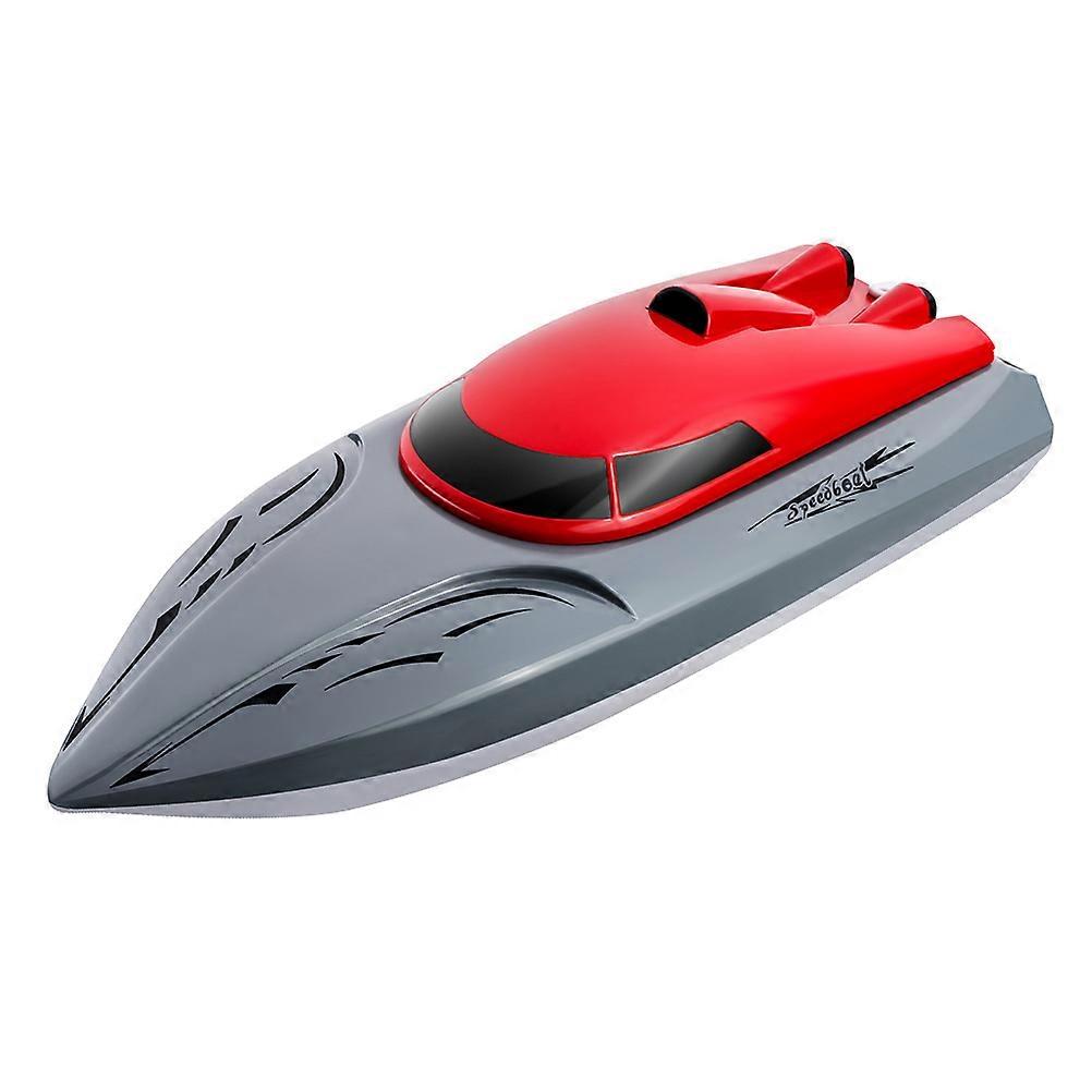 Boat Shape Electric Boat for Water Play Abs Red with Dual Motors Remote Control 1Pcs