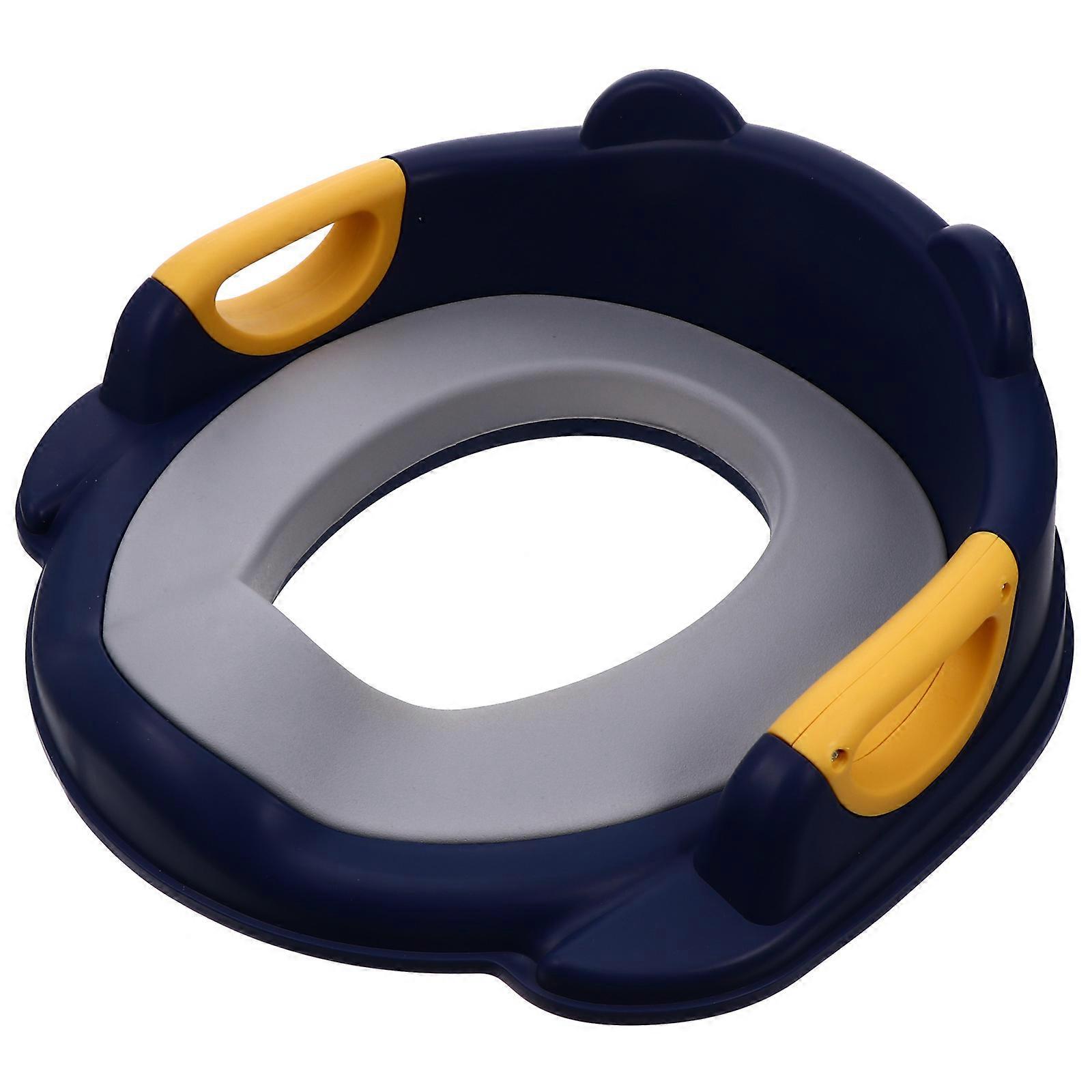 Toilet Trainer Seat with Non Slip Base, PU Cushion Potty Training Ring for Boys, Leak Proof Design, Easy Installation, Cultivates Independence