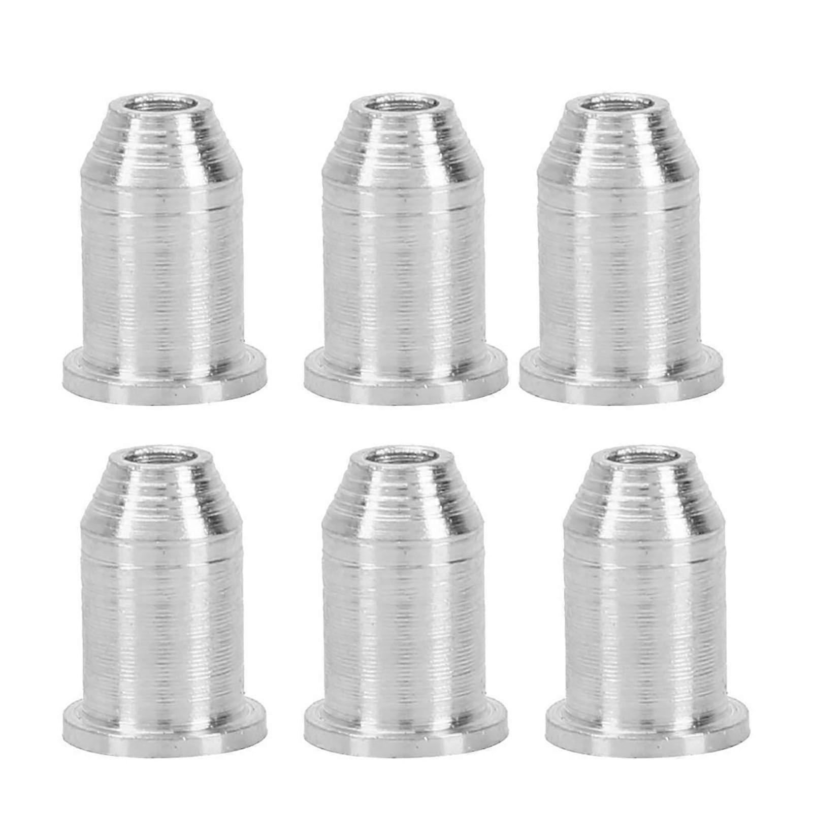6 Pcs Iron Electric Guitar String Ferrules Guitar String Cap Instrument Accessories (Silver)