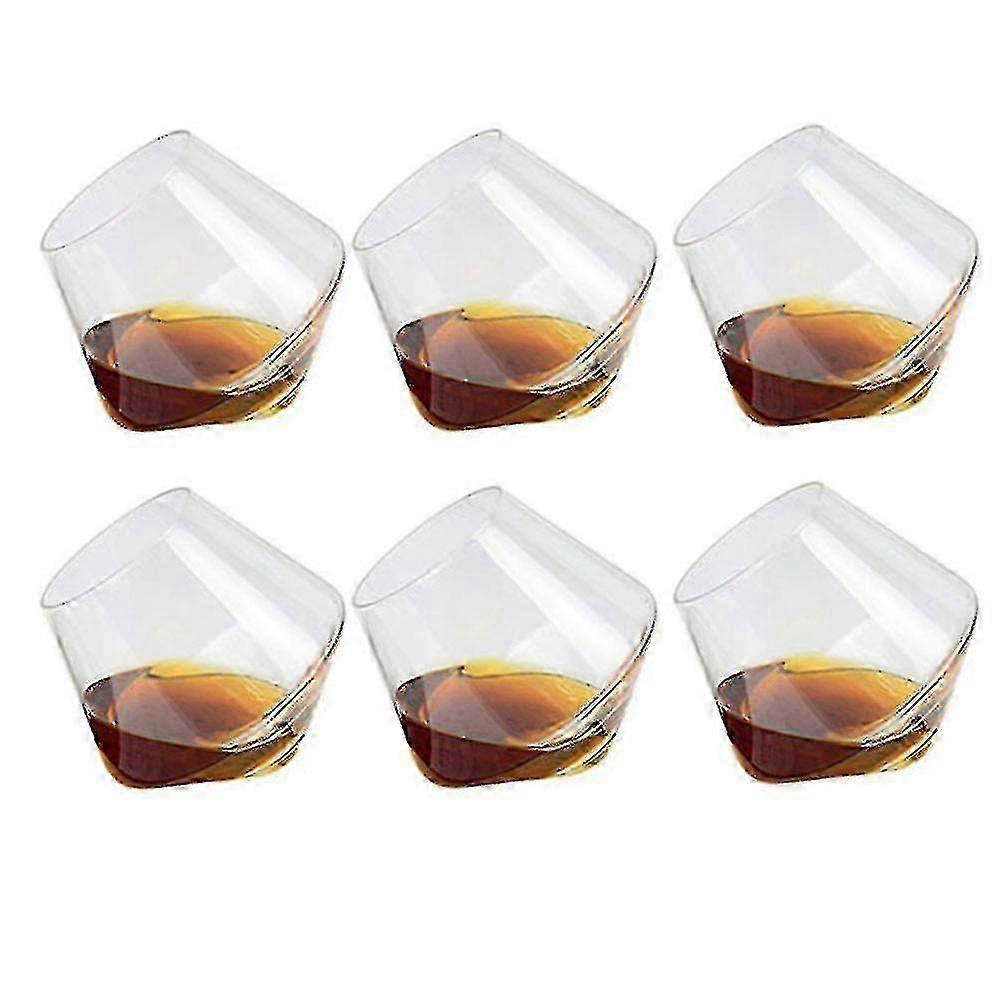 Six 400ml Tumblers for Whiskey, Rum, and Wine with Unique Glass Design