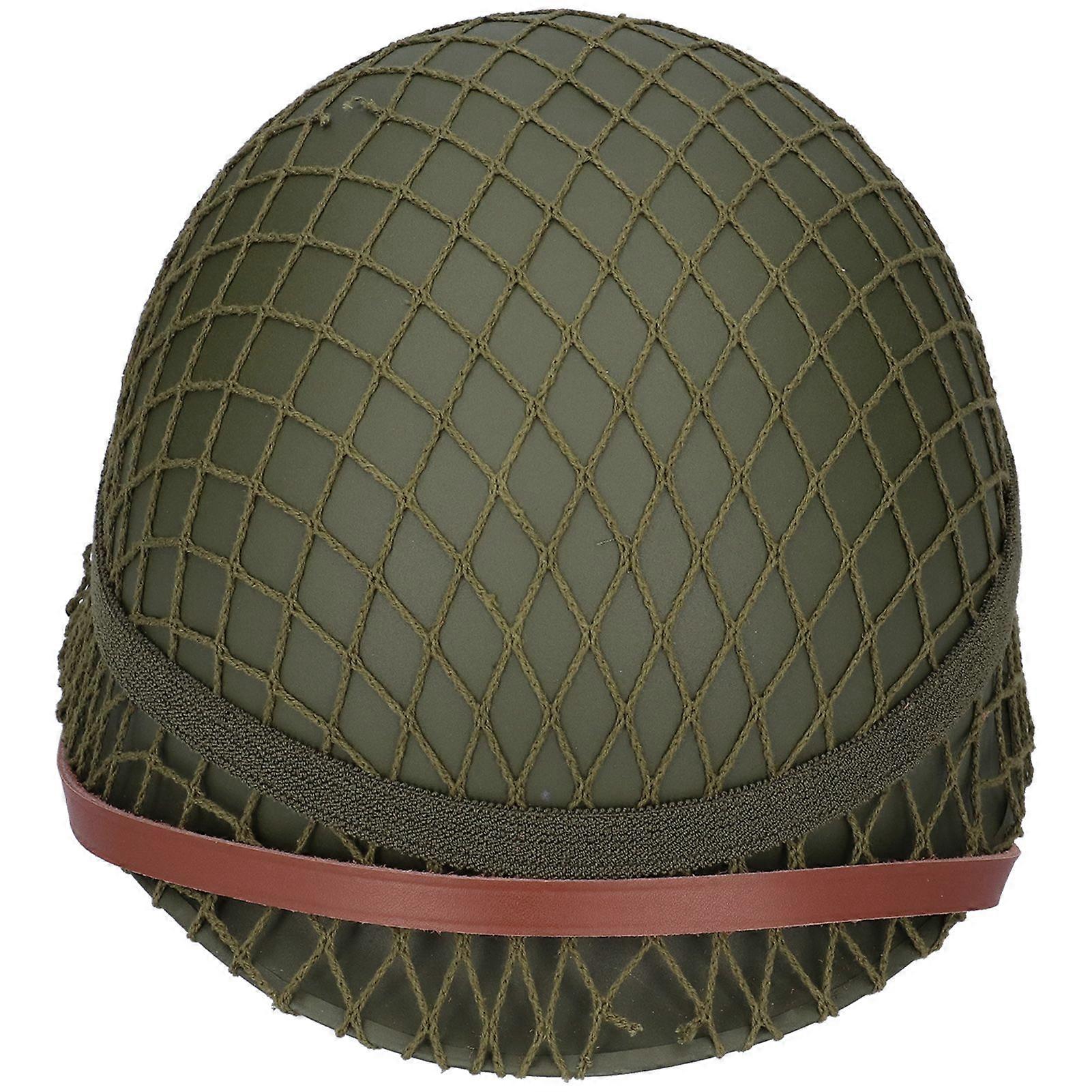 Perfect WWII US Army M1 Green Helmet World War II Classic Helmet with Net and Chin Strap