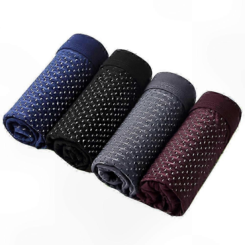 4 Pack Bamboo Boxer Briefs for Men, Soft and Comfortable All-Day Support Underwear