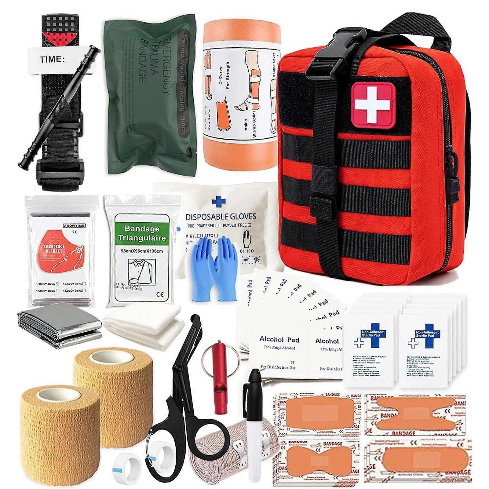 Multipurpose Survival Kit Tactical Emergency First Aid Kit Military Field Dressing Kit Camping Hiking Bug Out