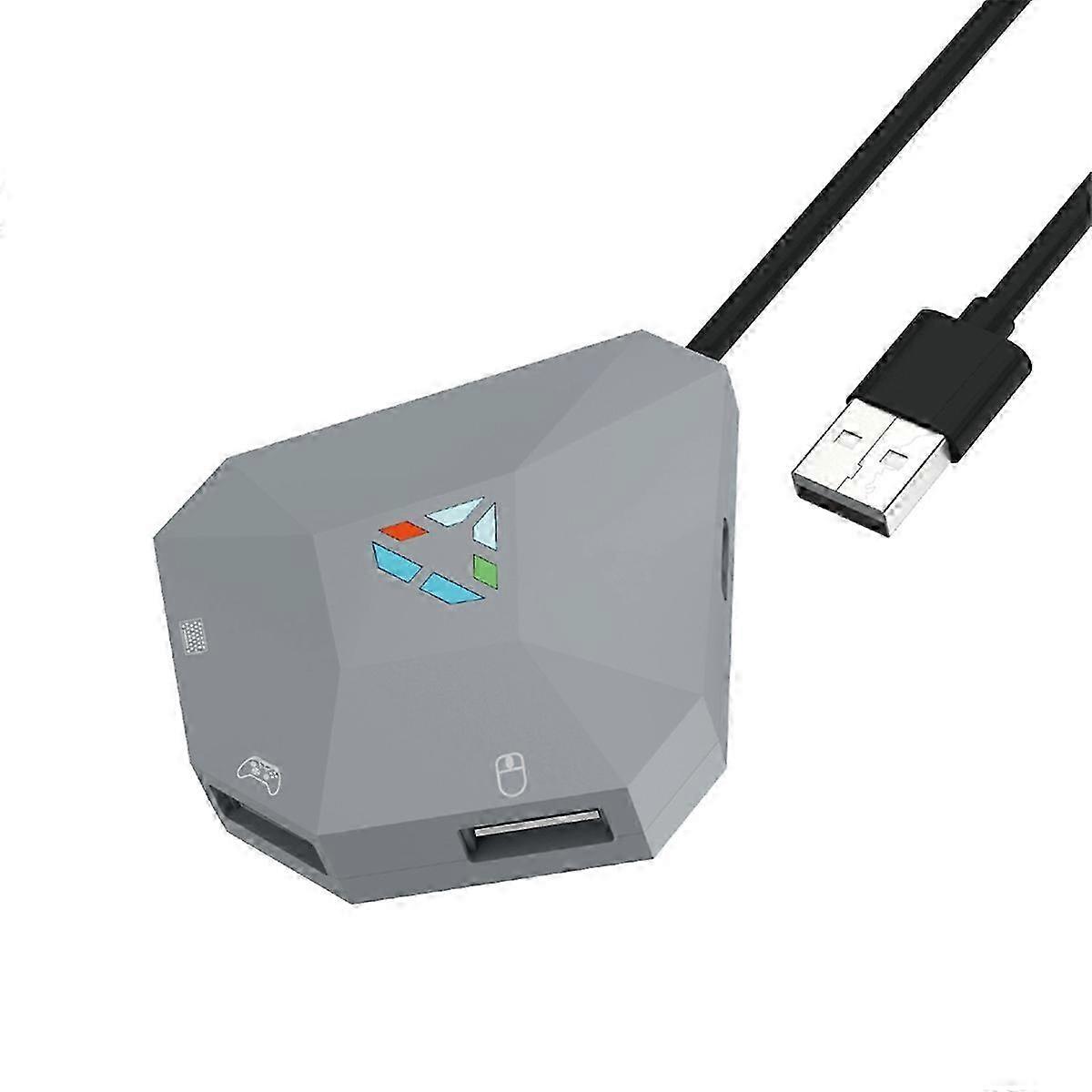 Wired USB Connection Adapter with LED Indicator for Keyboard and Mouse - PC & Switch Compatibility