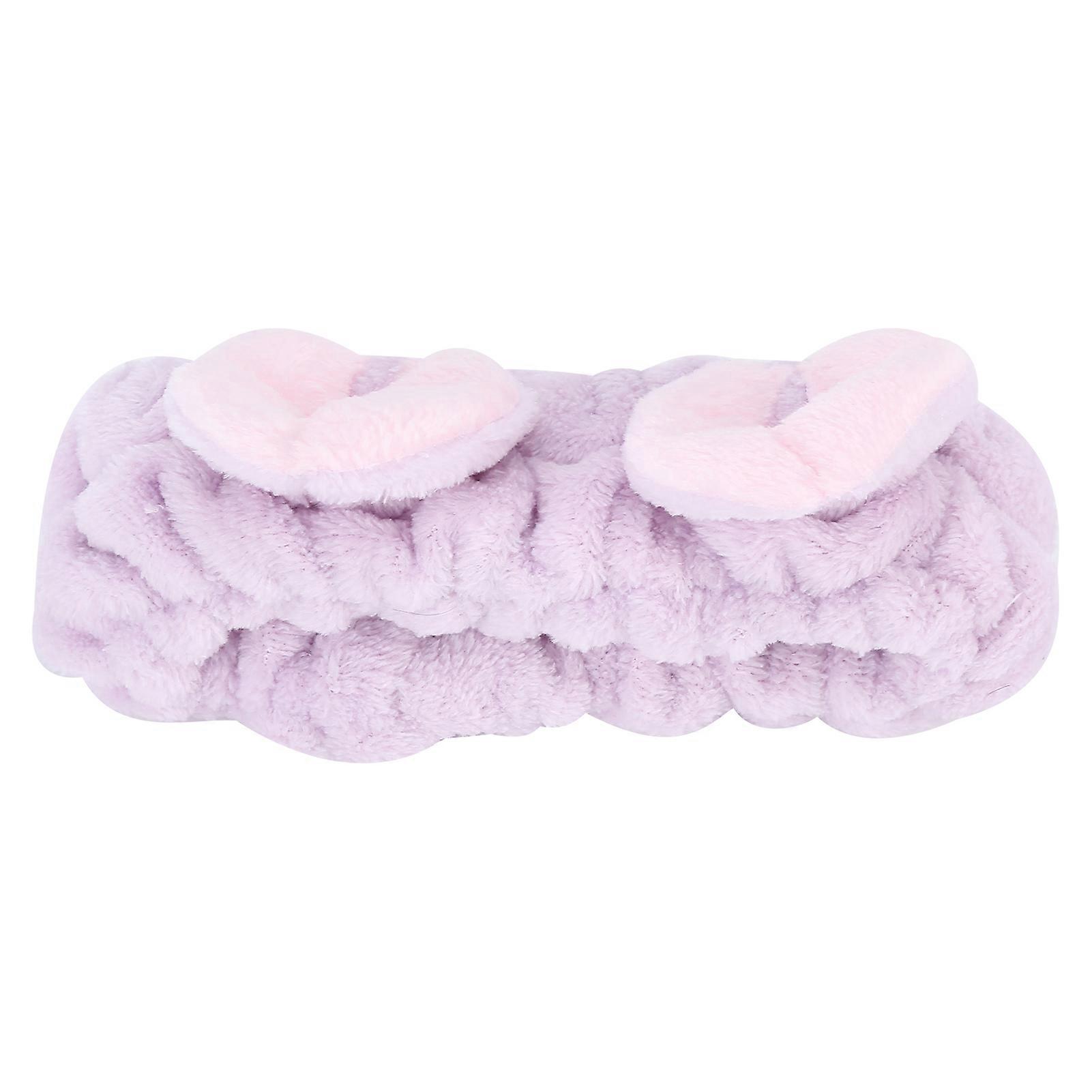 סגול חתול אוזן רך בד שיער סרט לספא שטיפת פנים