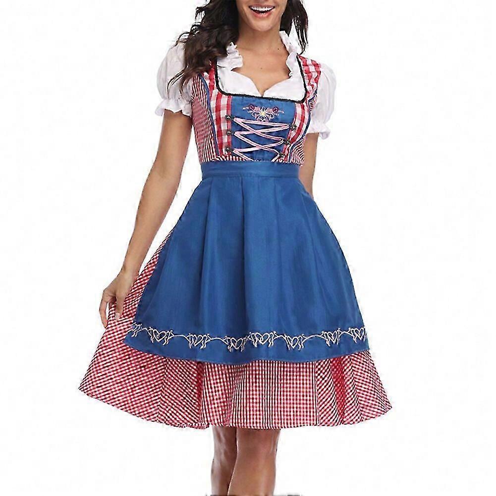 جديد وصول المرأة التقليدية مهرجان أكتوبر زي الألمانية البيرة وينش Dirndl اللباس مع زي تأثيري المئزر