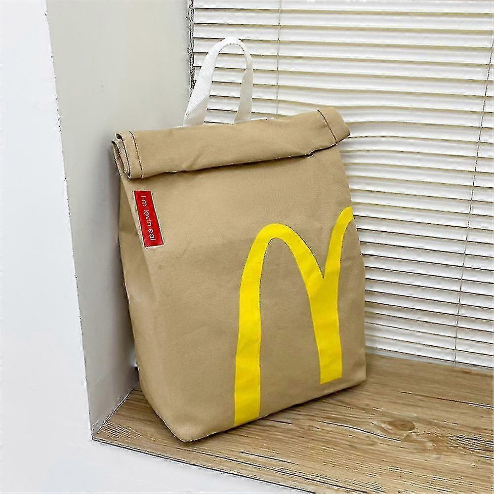McDonald's Themed Canvas Messenger Bag and Backpack for Students