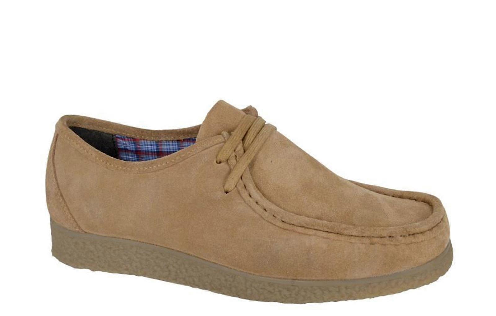 Roamers Trapper Leather Loafer Shoes Tan