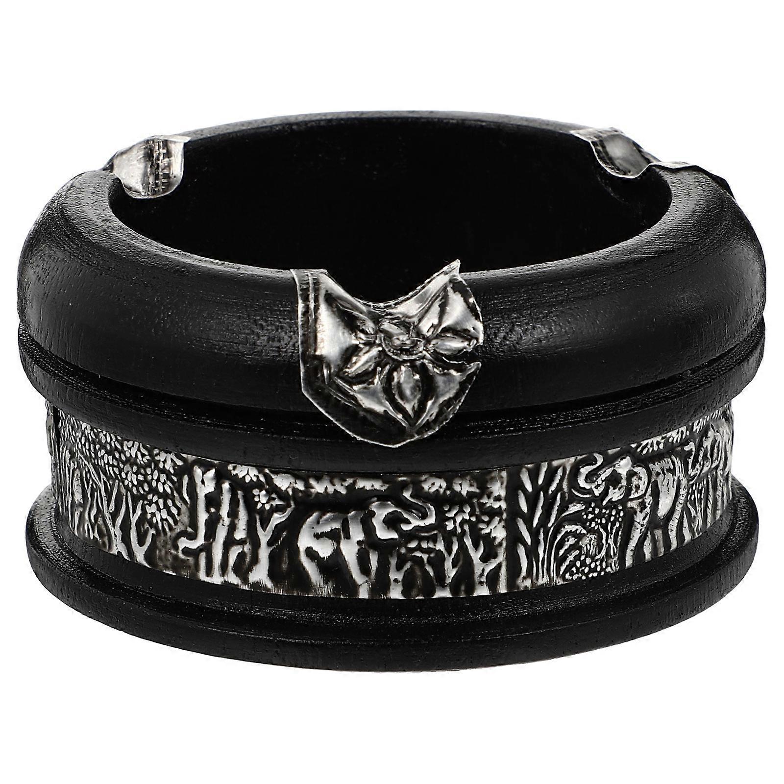 Creative Wood Ashtray Desktop Ashtray for Storage Use 2Pcs