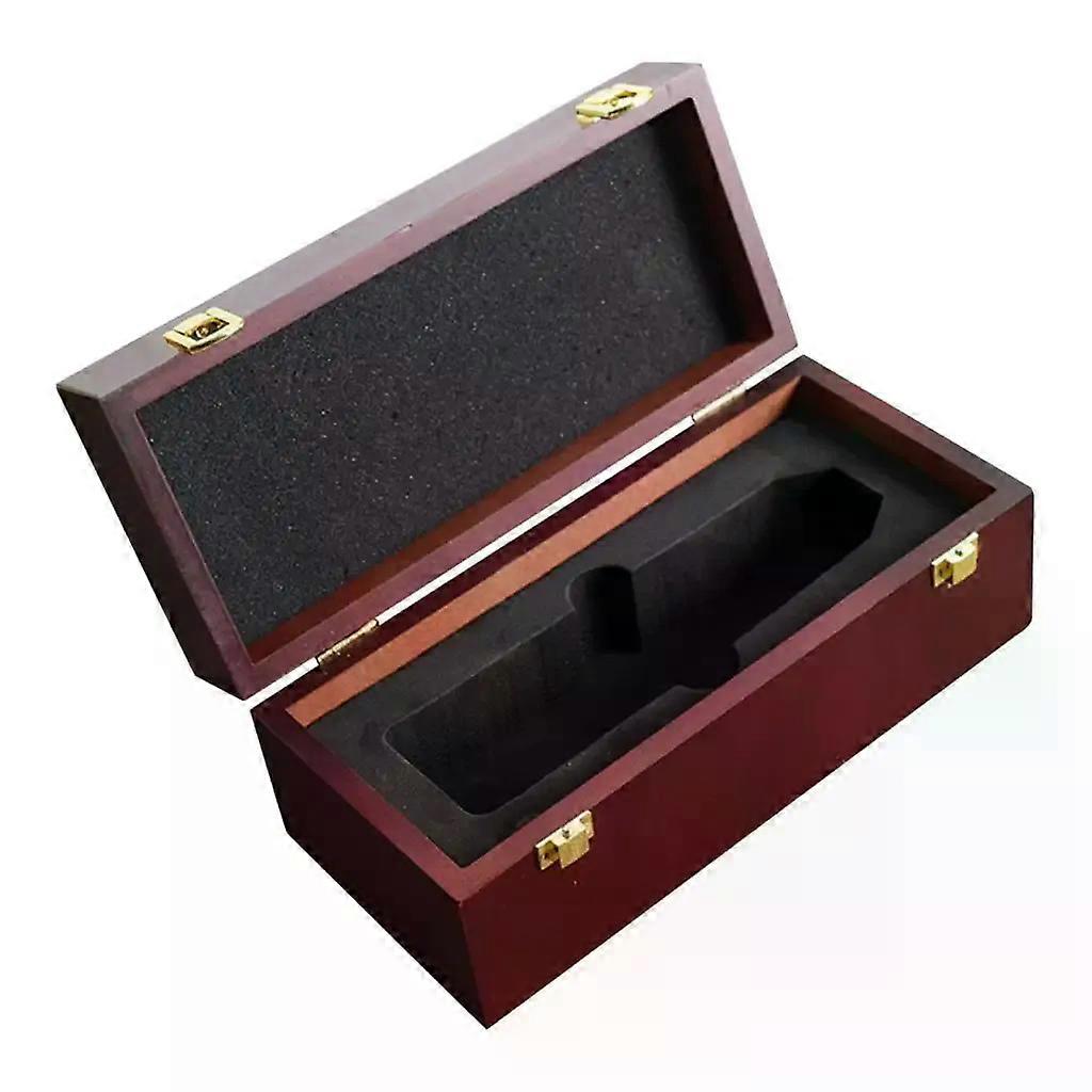 Wood Mic Storage Box Portable Multifunctional Storage Microphone Carrying Case Wireless Mic Protective Box Handheld Mic Case