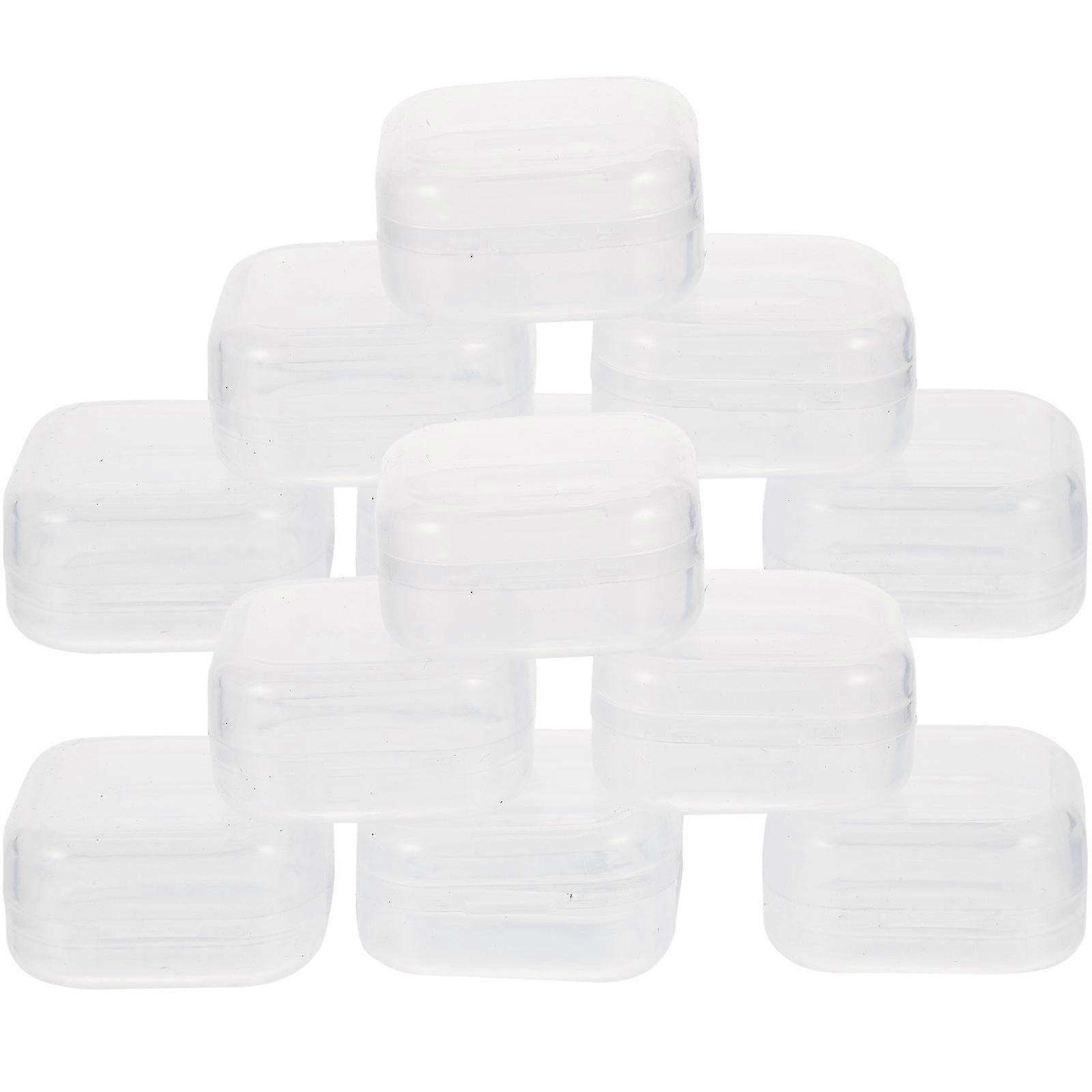 Small Clear Packing Boxes Earplug Case for Storage 80Pcs with Lid Transparent
