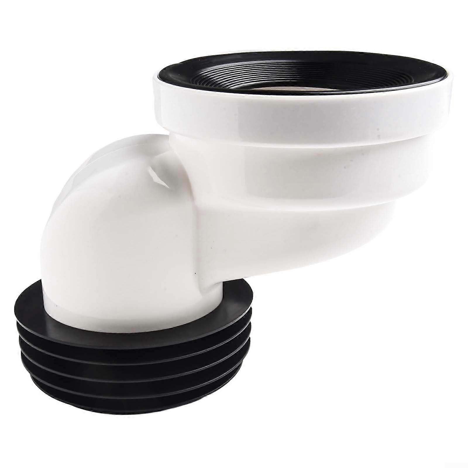 0100mm Offset WC Pan Connector Plastic Excentric Angled Toilet Pipe Nozzle For WC Drain (D)