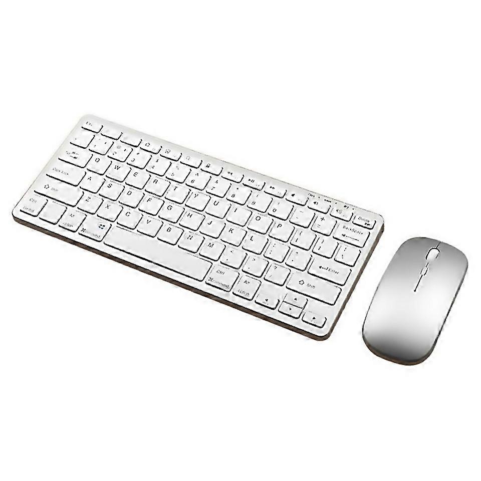 For Wireless Bluetooth Keyboard Mouse Three Mode Keyboard Silver